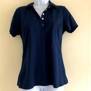 Nike Golf/Tennis V-Neck Polo Shirt Navy Blue S